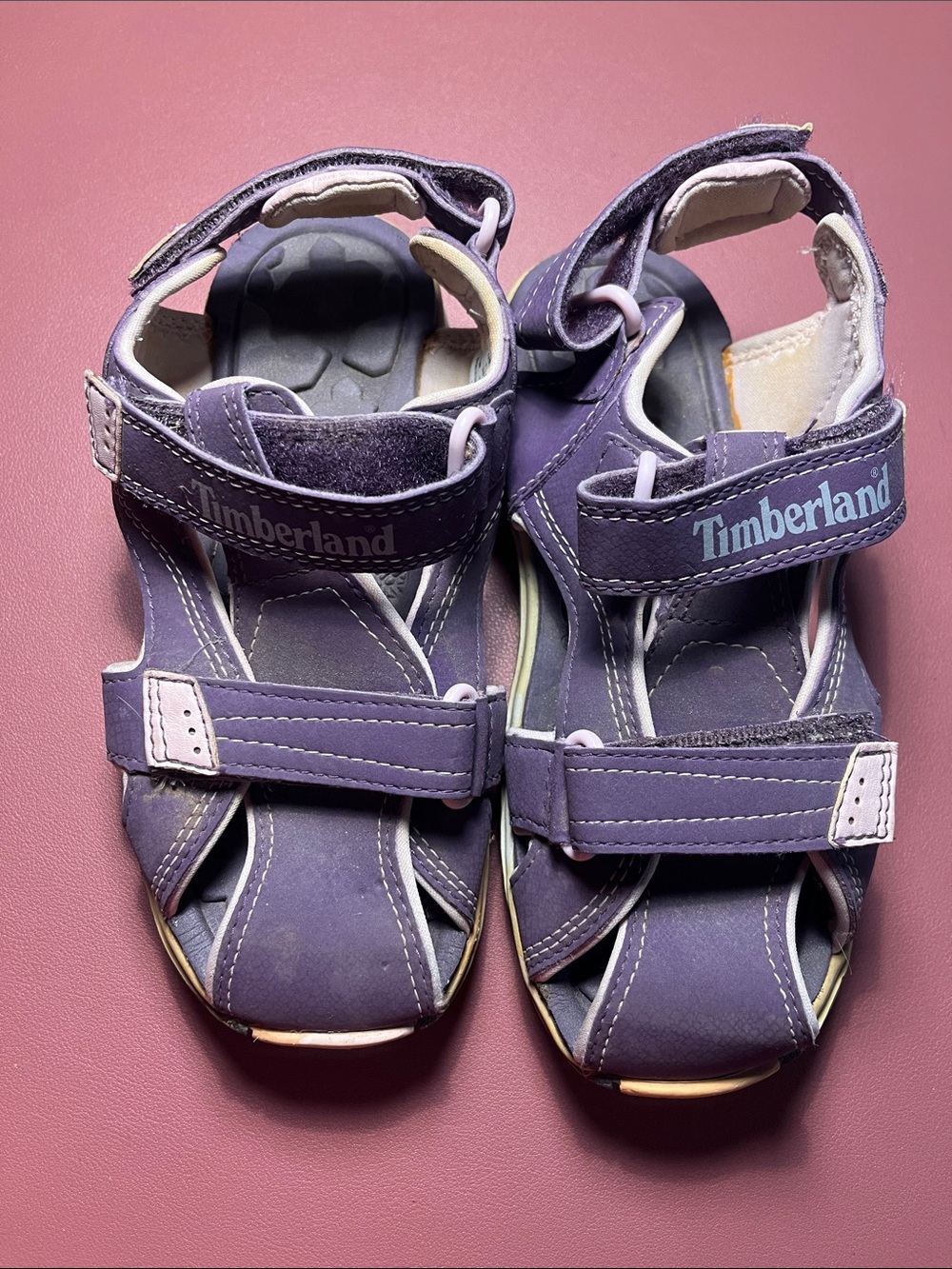 Timberland Kids Purple and Light Pink Closed-Toe Sandals